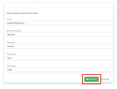 portal registration step 2