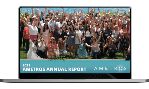 Ametros Member Impact Report on laptop